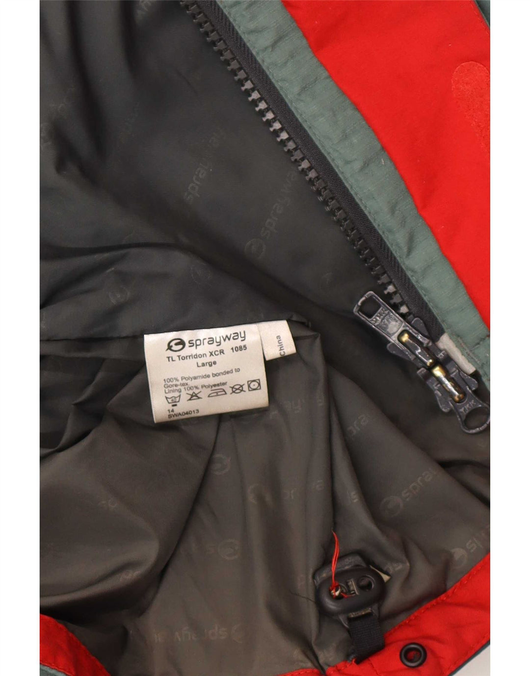 Giacca antipioggia Sprayway da uomo Gore-Tex UK 40 Large Verde Colourblock in poliammide