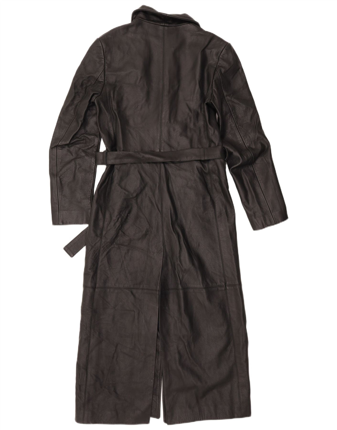 Cappotto in pelle da donna VINTAGE UK 10 piccolo nero