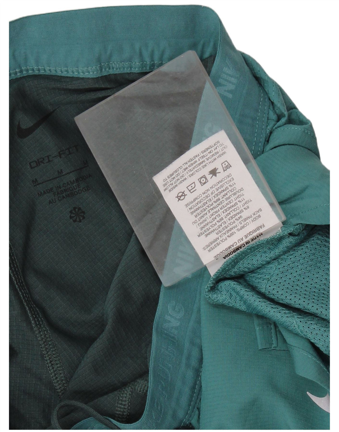 Pantaloncini sportivi grafici NIKE Dri Fit da donna UK 14 poliestere verde medio