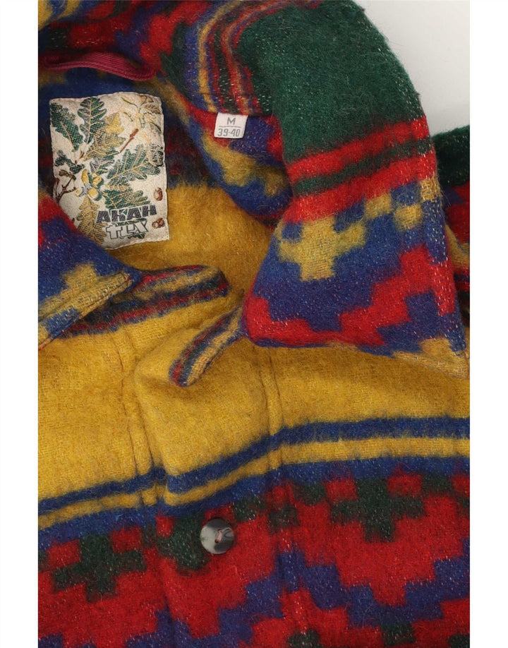 Cappotto giacca a vento da uomo Akah Tex UK 39/40 Medio multicolore geometrico