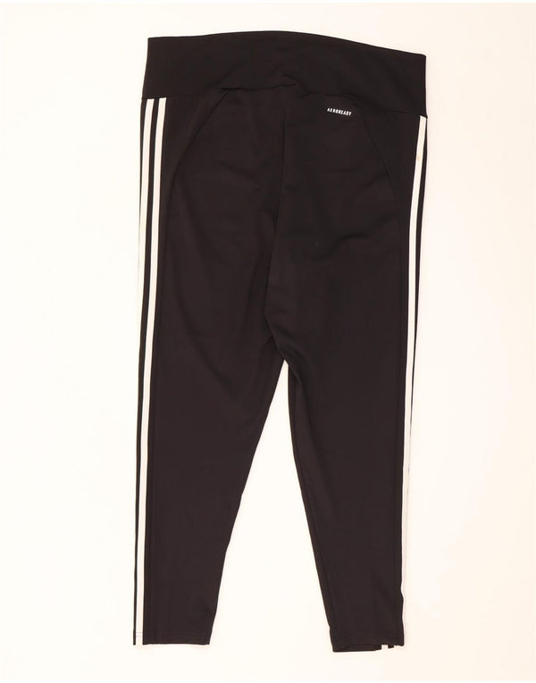 Leggings corti Adidas da donna UK 20/22 XL poliestere nero