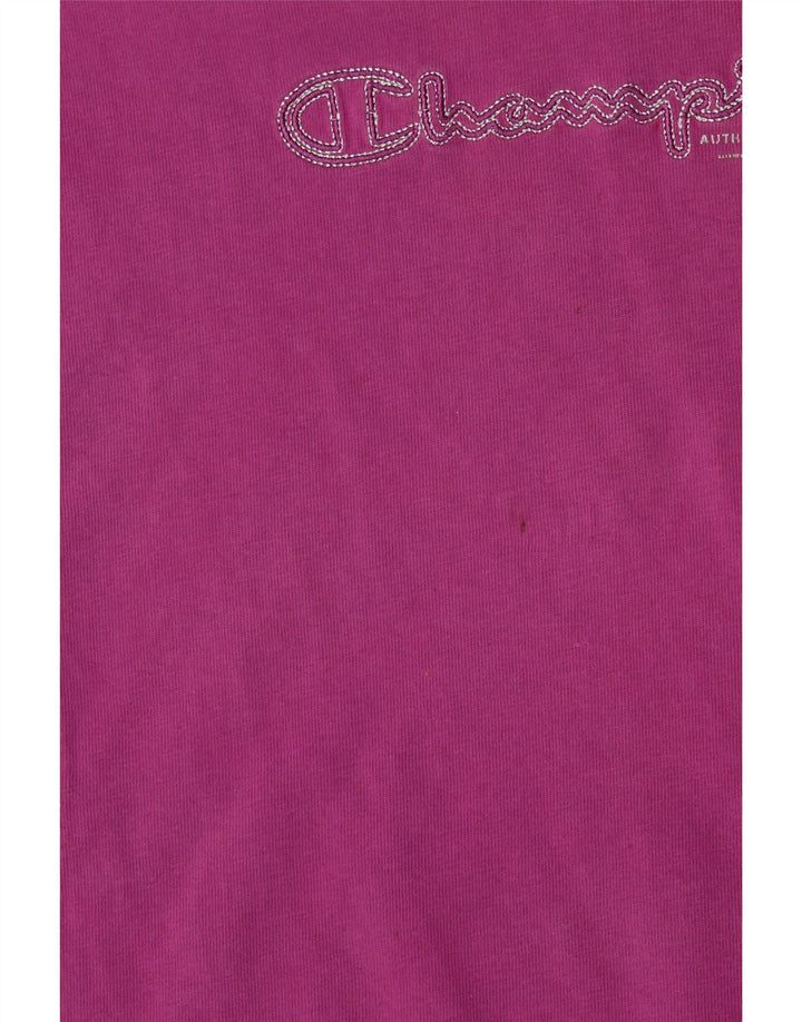 T-shirt grafica da donna CHAMPION Top UK 12 Rosa medio