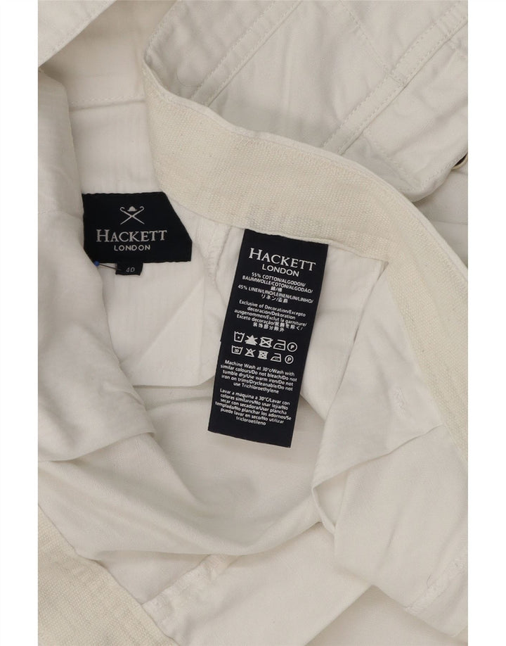 Pantaloncini cargo da uomo Hackett W40 XL in cotone bianco