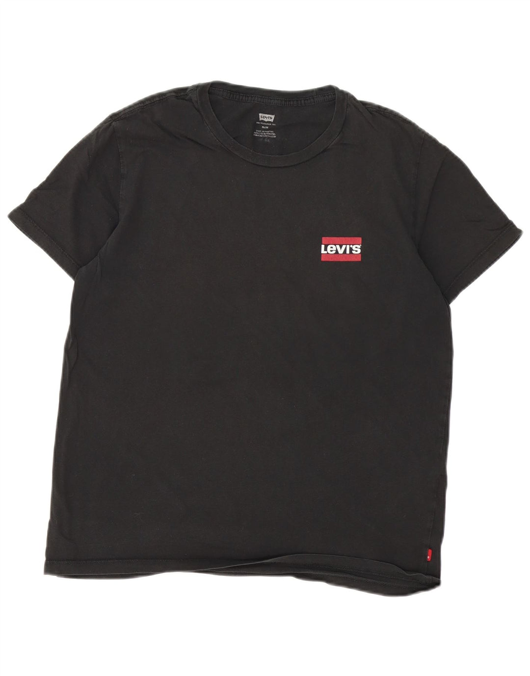 T-shirt slim da donna Levi's Top UK 16 grande cotone nero