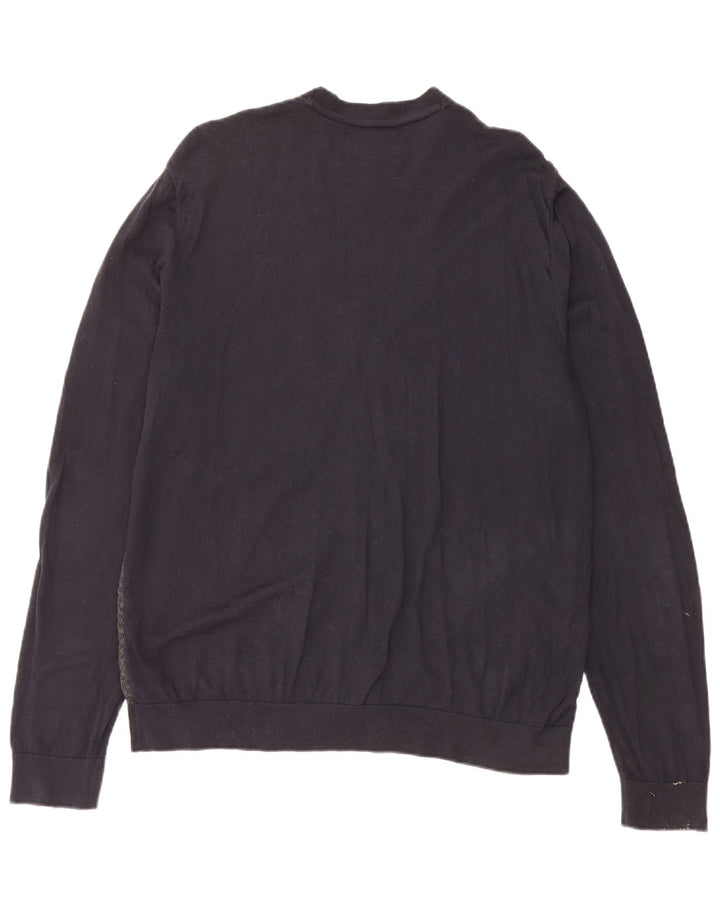 Maglione cardigan da uomo su misura Marks & Spencer grande blu navy