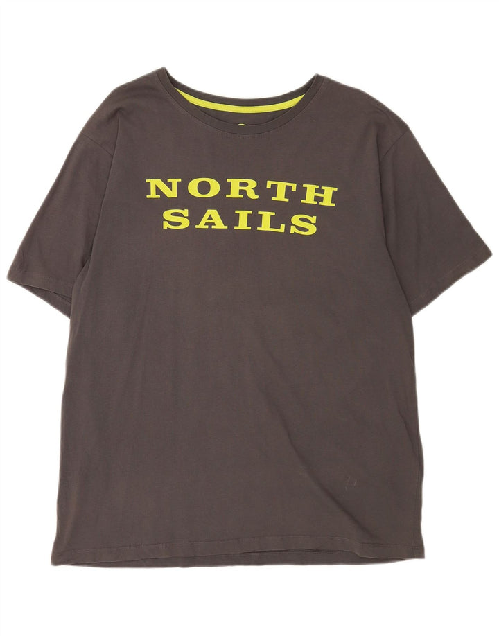 NORTH SAILS T-shirt grafica da uomo XL in cotone grigio