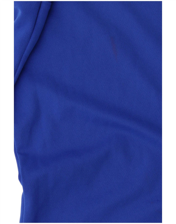 Adidas Uomo Climalite T-shirt Top XL Blu Colourblock Poliestere