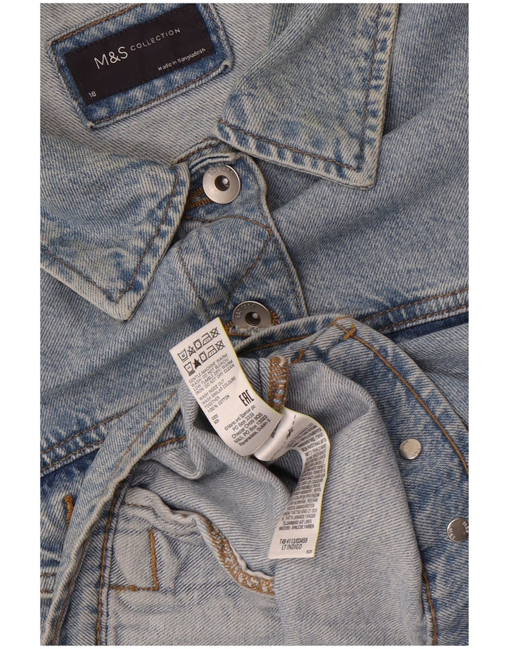 Giacca in denim da donna Marks & Spencer UK 18 XL cotone blu