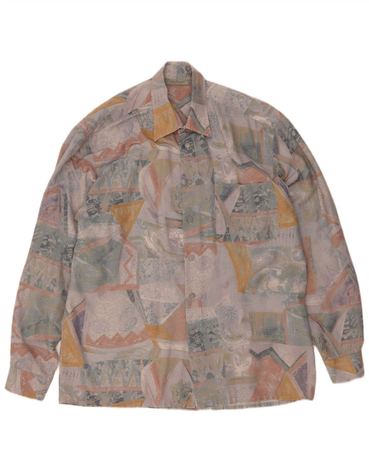Conte Massimo Camicia da uomo con motivo astratto taglia 40 media multicolore