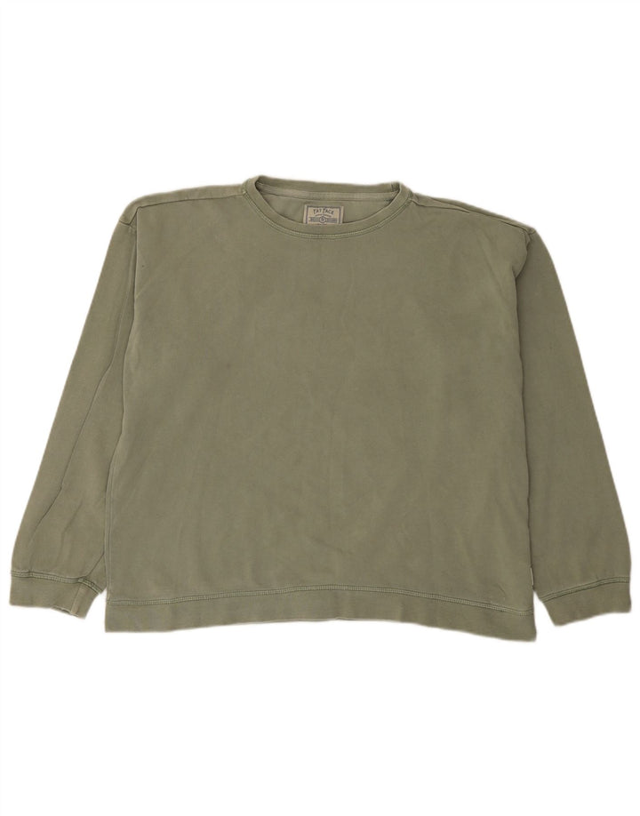 Felpa da donna Fat Face Maglione UK 14 Grande cotone kaki