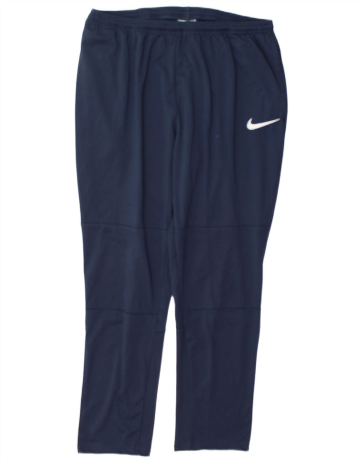 Pantaloni da tuta Nike Dri Fit da uomo XL in poliestere blu navy