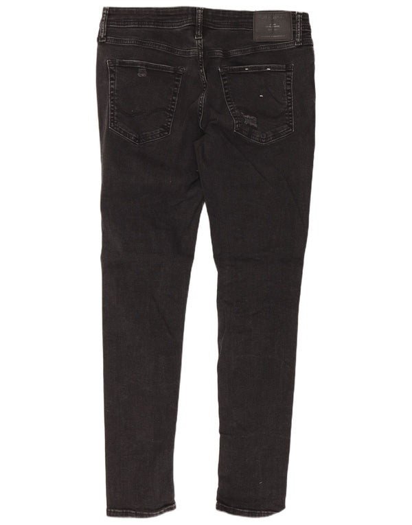 Jeans slim invecchiati da uomo Jack & Jones W34 L32 cotone nero