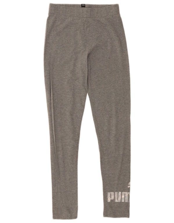 Leggings grafici Puma per ragazze 15-16 anni in cotone grigio