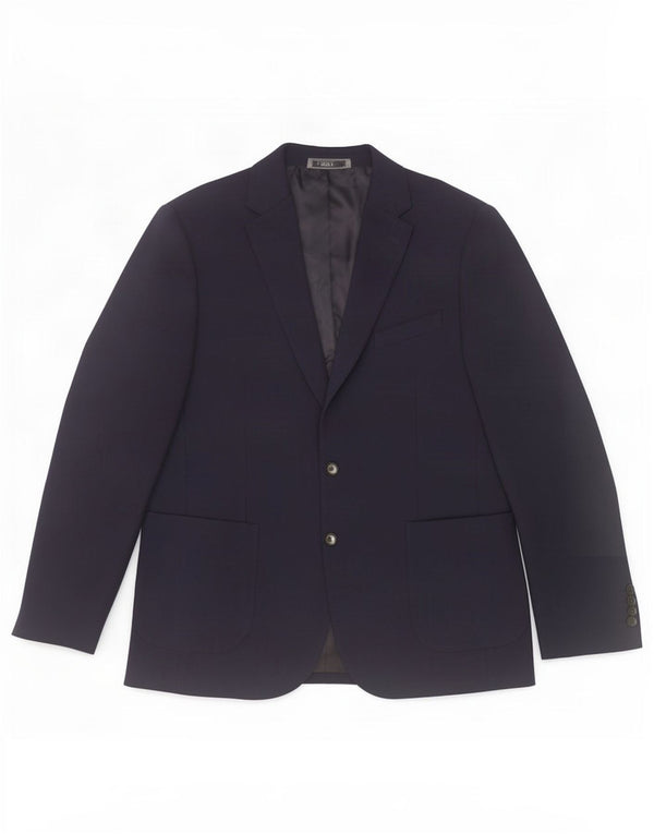 Giacca blazer a 2 bottoni da uomo Marks & Spencer UK 42 Large blu navy in poliammide