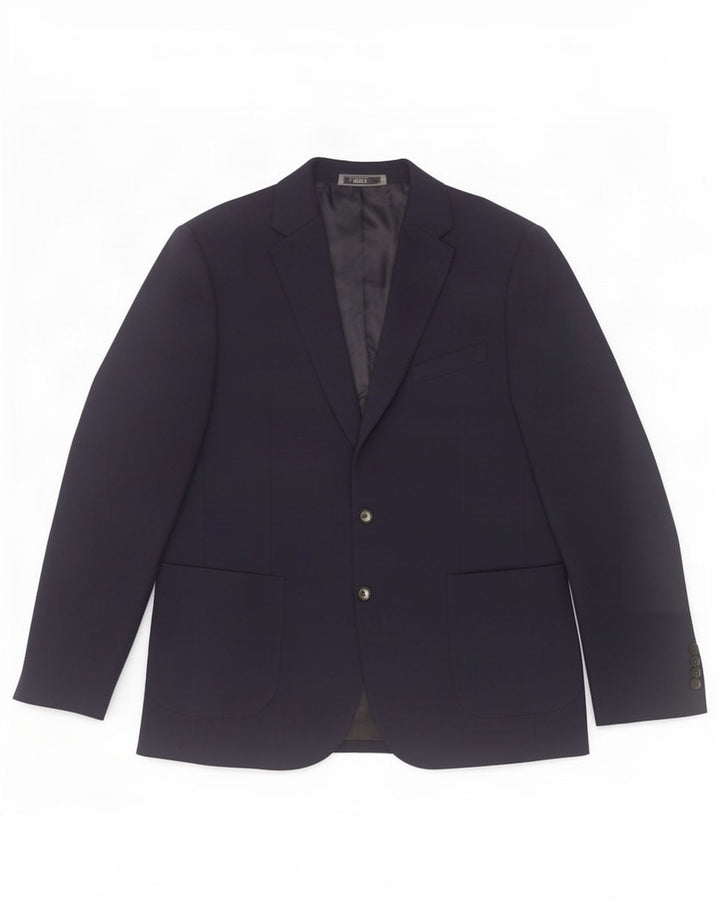 Giacca blazer a 2 bottoni da uomo Marks & Spencer UK 42 Large blu navy in poliammide