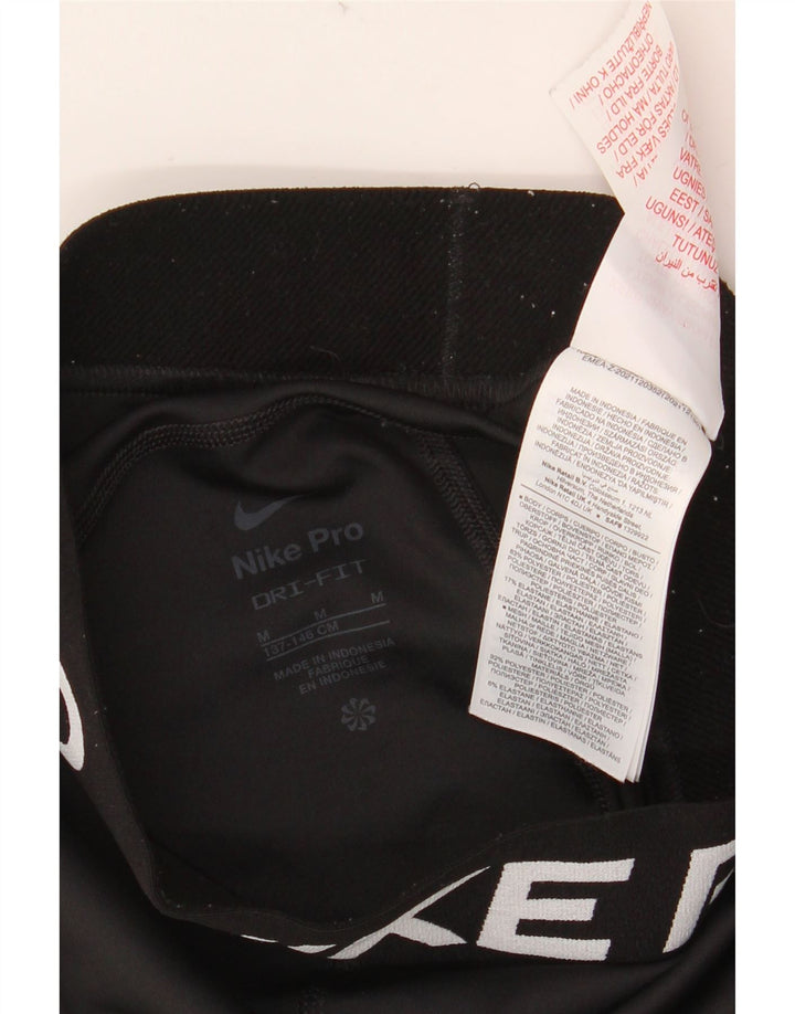 Leggings grafici NIKE Dri Fit per ragazze 10-11 anni poliestere nero medio