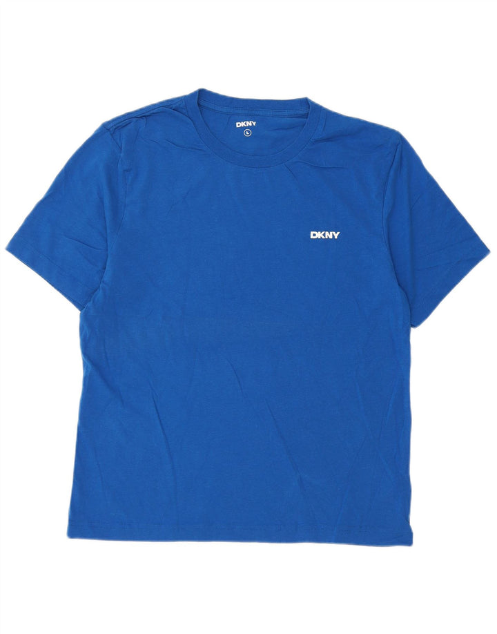 T-shirt da donna Dkny Top UK 14 grande cotone blu