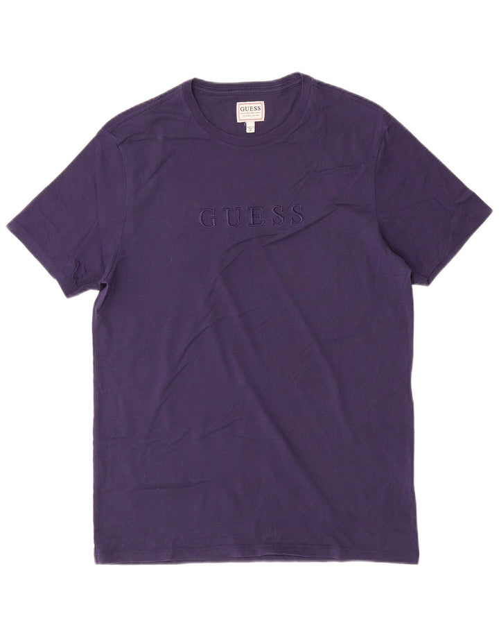T-shirt grafica da uomo Guess Top medio blu navy