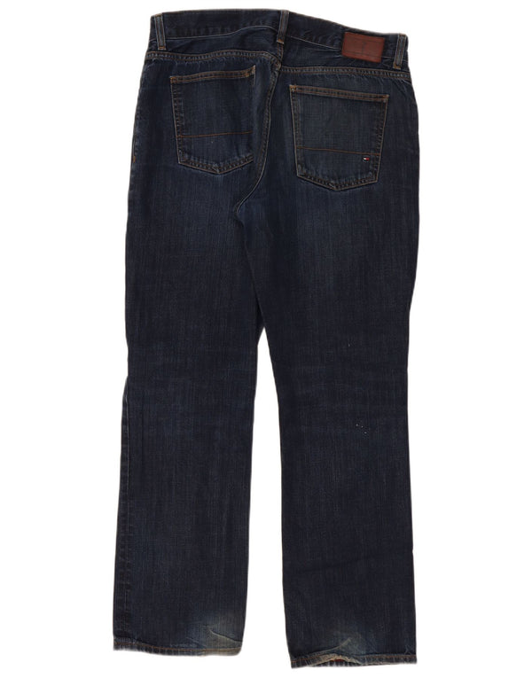 Jeans dritti da uomo Tommy Hilfiger W34 L30 cotone blu navy