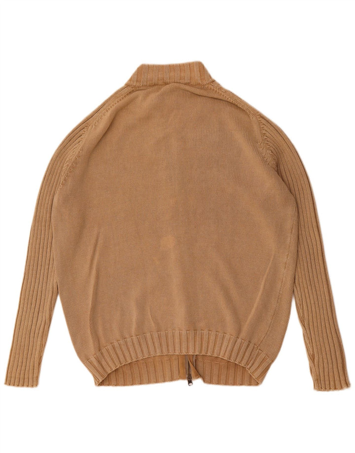 Maglione cardigan da uomo Massimo Dutti XL in cotone beige