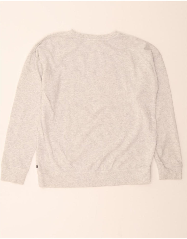 VANS Womens Graphic Sweatshirt Jumper UK 10 Small Grey Cotton Vintage Vans and Second-Hand Vans from Messina Hembry 