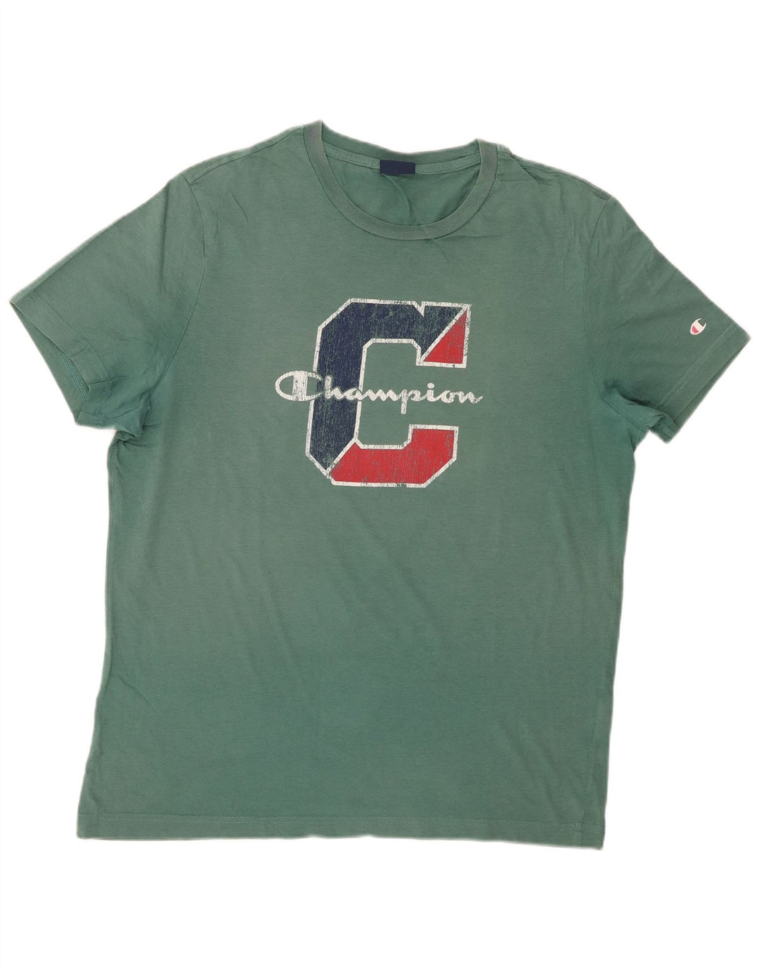 T-shirt grafica da uomo Champion Top grande verde