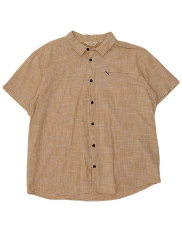 Camicia a maniche corte da uomo Mountain Warehouse 2XL in cotone beige
