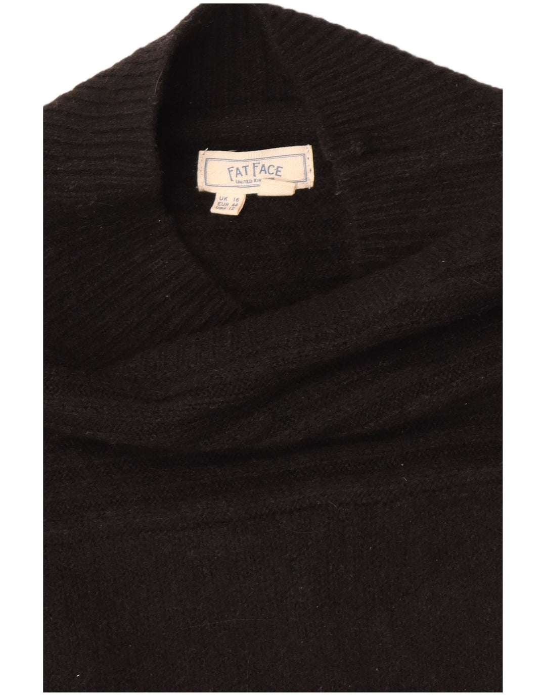 Abito maglione da donna Fat Face UK 16 grande nero