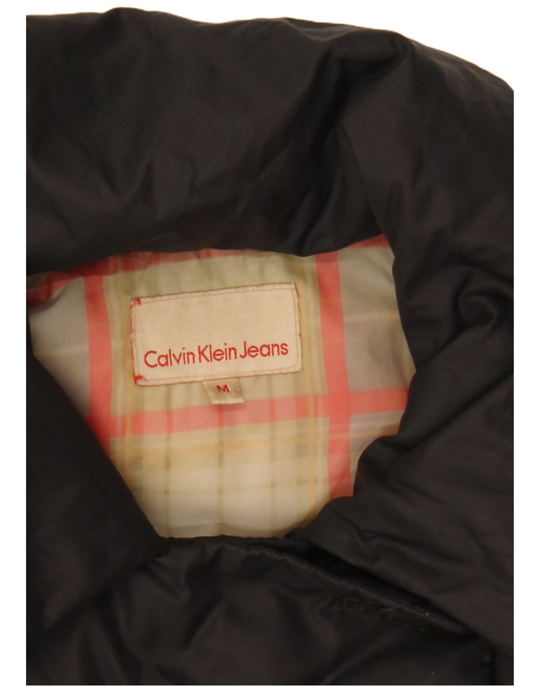 Cappotto imbottito doppio petto da donna Calvin Klein Jeans UK 14 medio nero