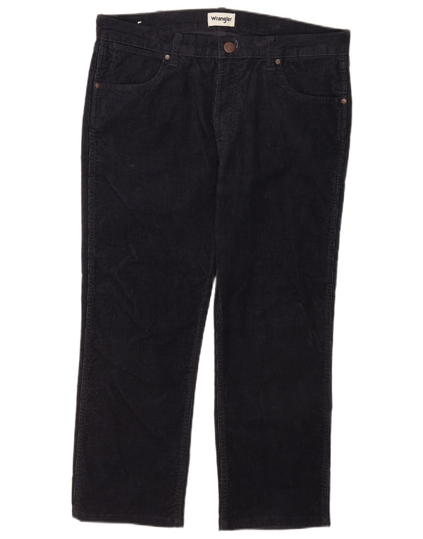 Pantaloni Wrangler da uomo Greensboro Crop in velluto a coste W34 L25 Blu Navy