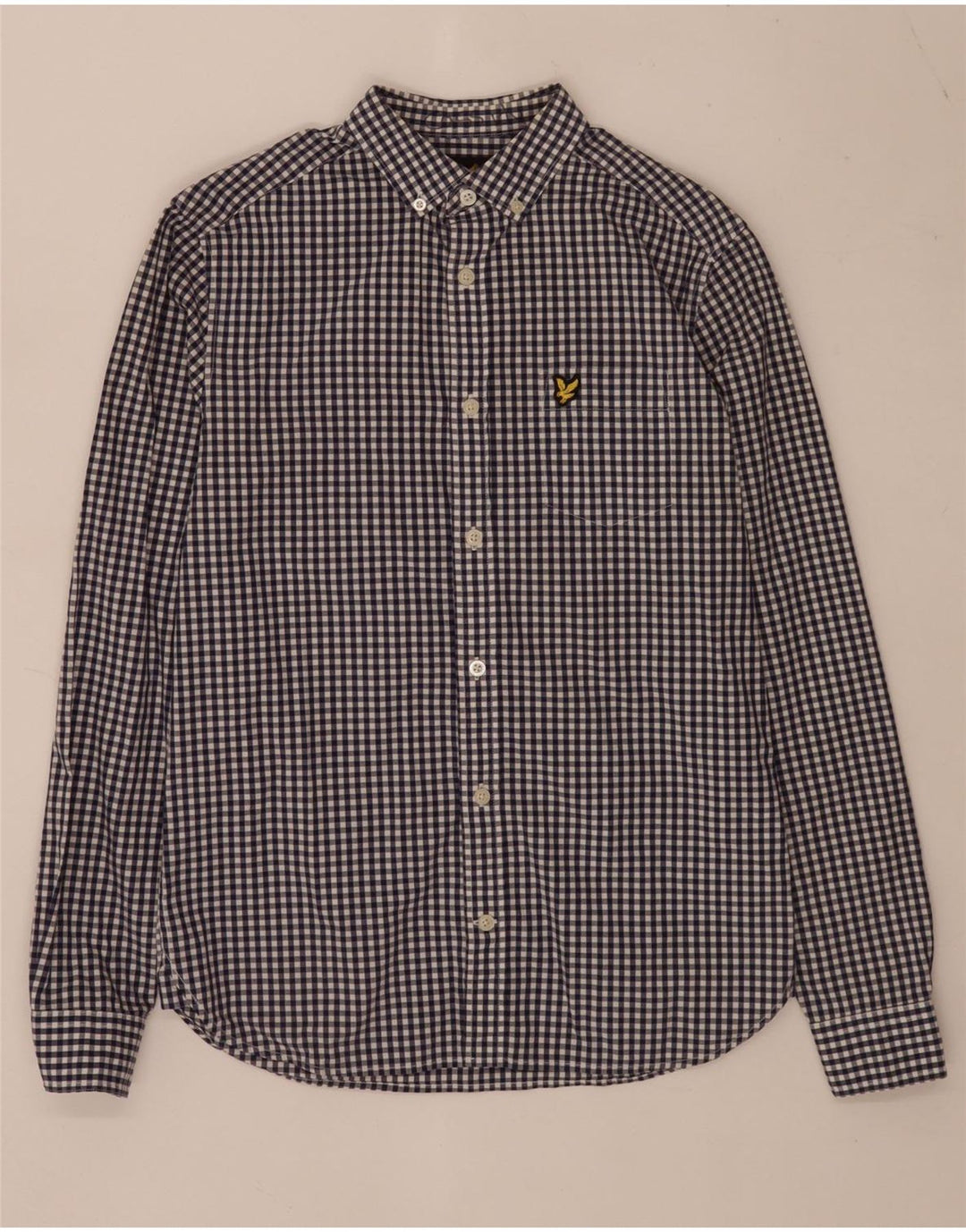 Camicia da uomo Lyle & Scott XS in cotone a quadretti blu
