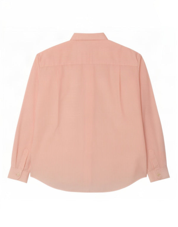 Camicia vintage da donna UK 18 XL cotone gessato rosa