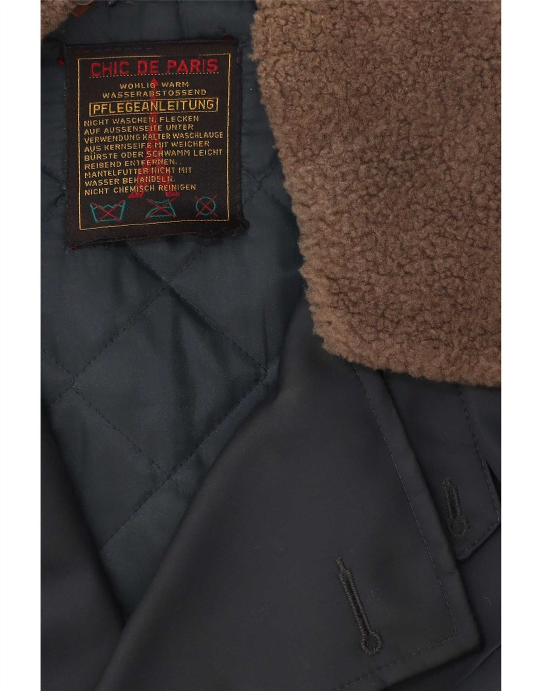 Cappotto doppiopetto da uomo chic UK 42 XL blu navy