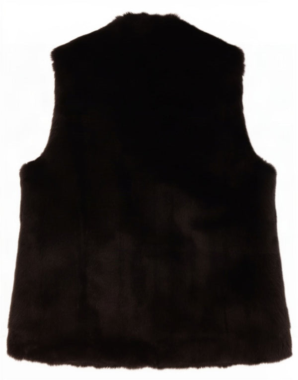 Gilet da donna in pelliccia sintetica Pomodoro UK 16 grande acrilico nero