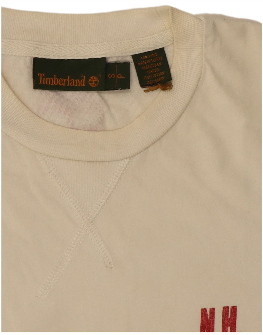 T-shirt grafica da uomo Timberland Top piccola in cotone bianco