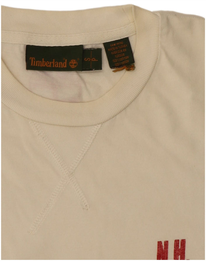 T-shirt grafica da uomo Timberland Top piccola in cotone bianco