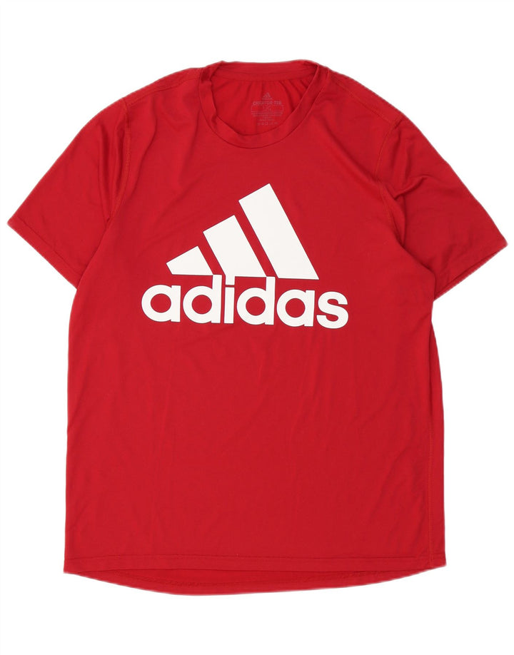 T-shirt grafica Adidas Aeroready da uomo, grande, in poliestere rosso