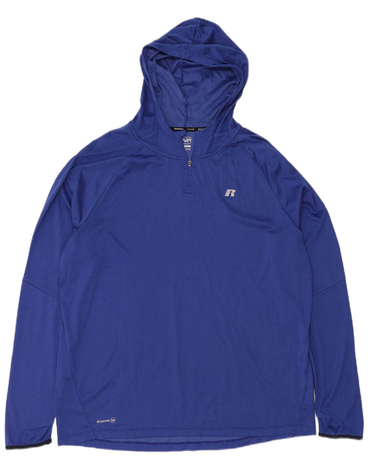 Tuta da uomo pullover con cappuccio Russell Athletic Top XL poliestere blu