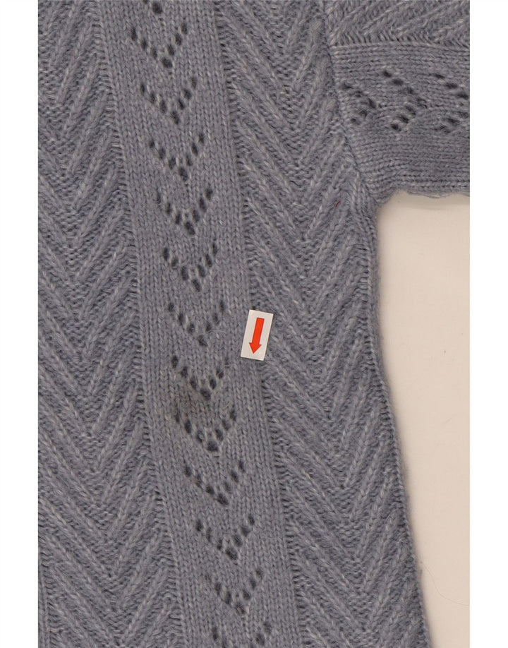 FAT FACE Maglione cardigan con cappuccio oversize da donna UK 6 XS Nylon blu