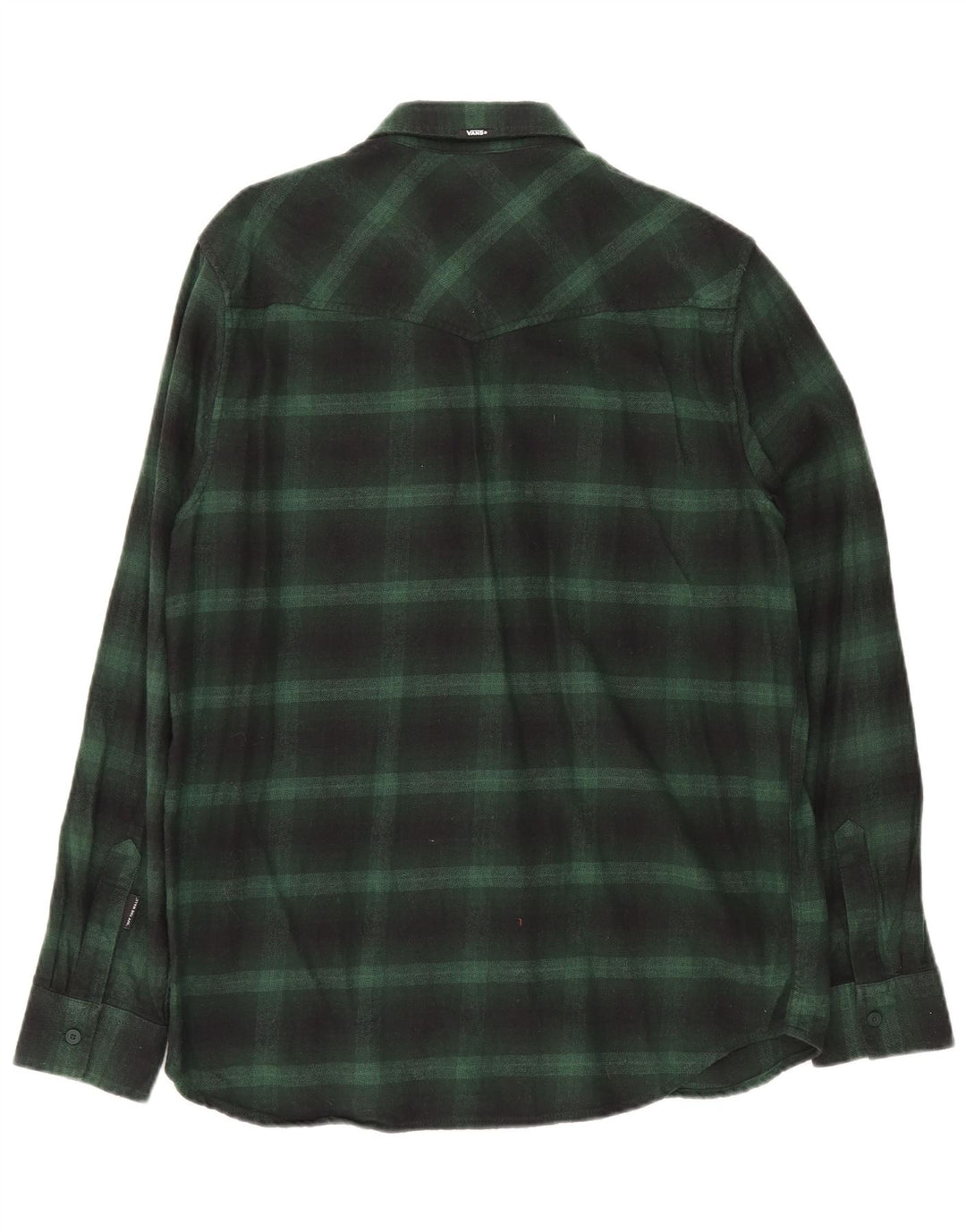 Camicia da uomo in flanella VANS in cotone scozzese verde medio