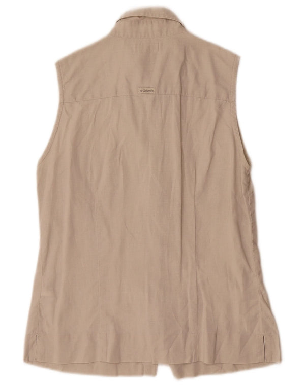 Camicia senza maniche da donna Columbia UK 10 Small Beige Lino