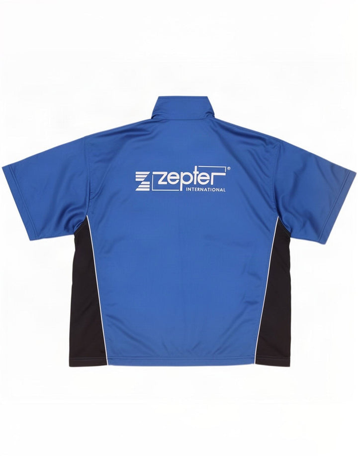 Giacca da tuta grafica Champion Italia da uomo, colore blu medio