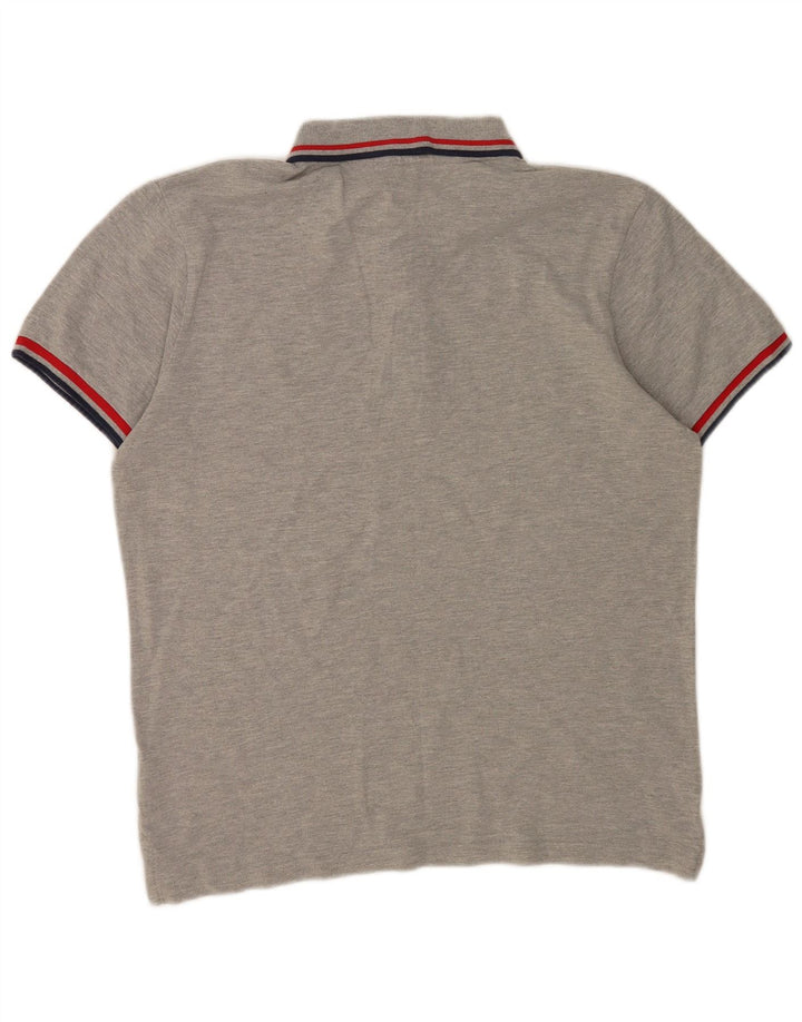 Polo da uomo Fila in cotone grigio medio