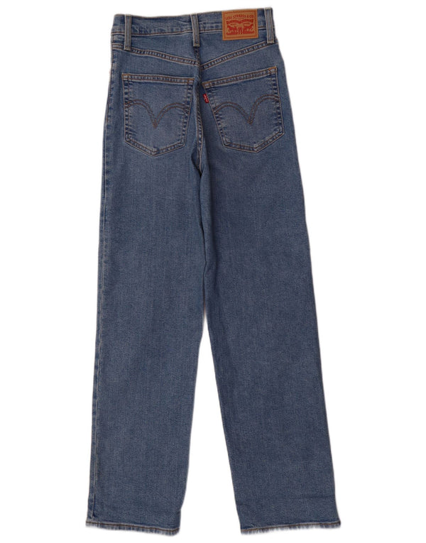 Jeans dritti a vita alta Levi's Ribcage da donna W25 L29 cotone blu