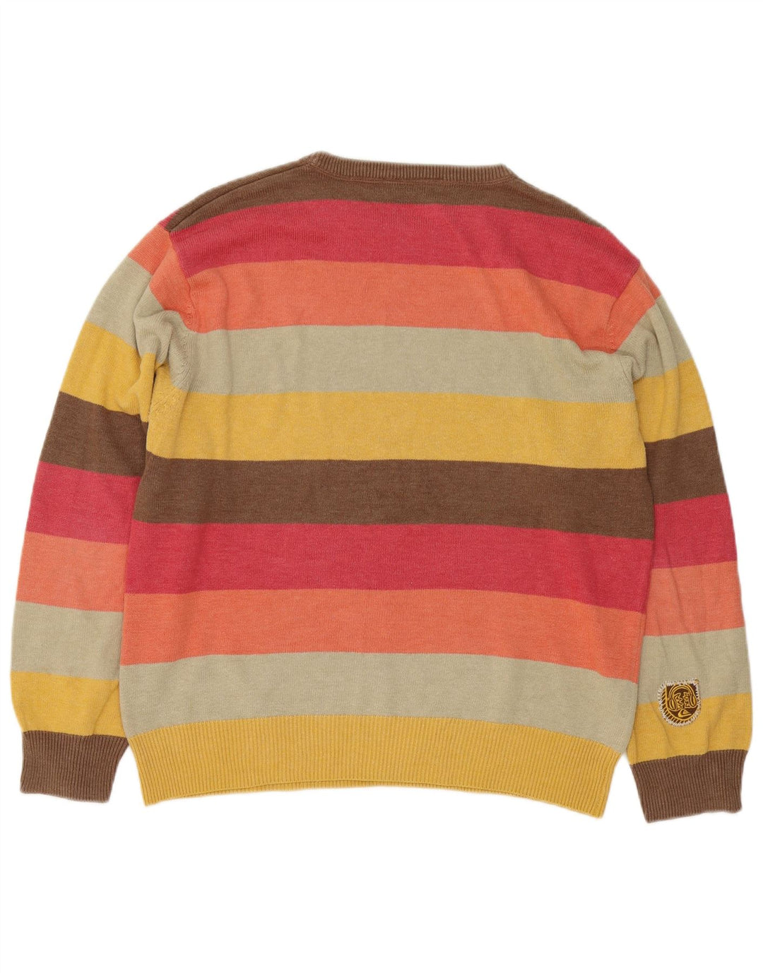 Quiksilver Maglione da uomo con scollo a barca a righe medie multicolore
