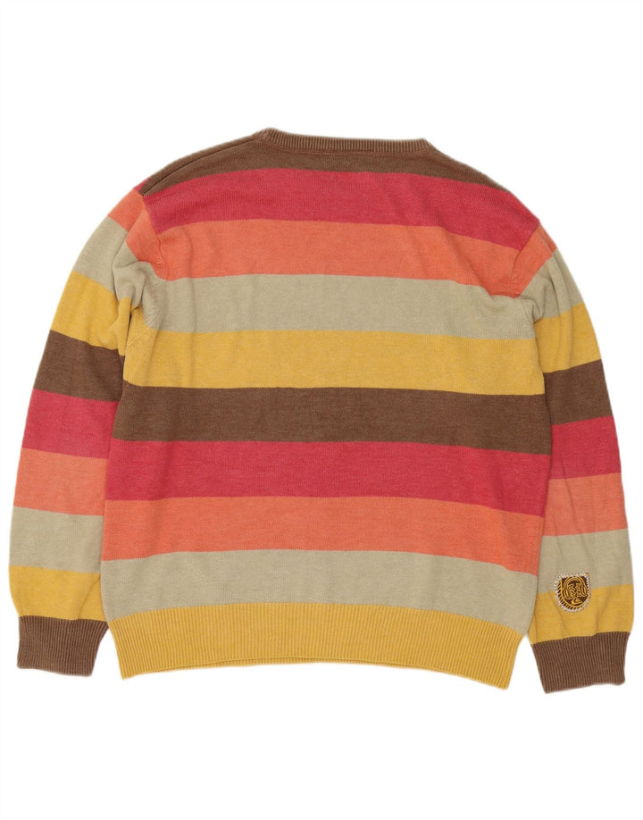 Quiksilver Maglione da uomo con scollo a barca a righe medie multicolore