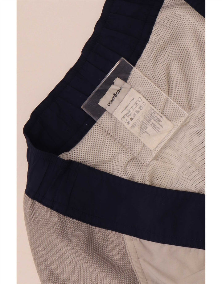 Pantaloncini da bagno grafici da uomo Coast piccoli in poliammide color block blu navy