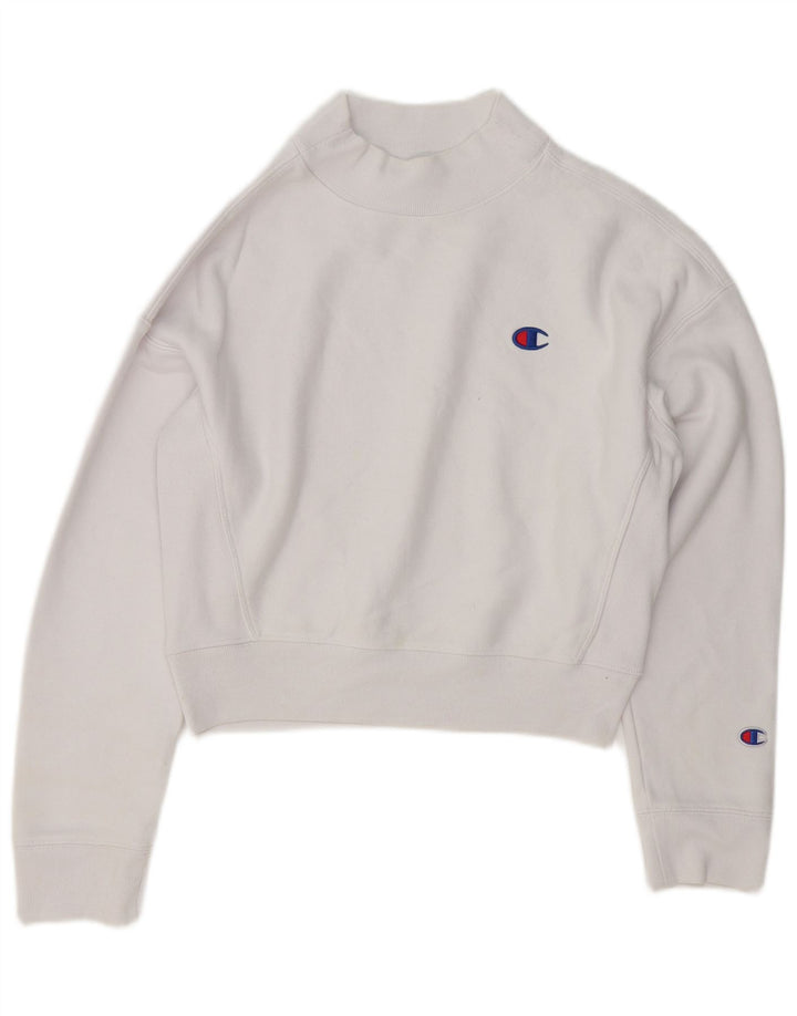 Felpa corta da donna Champion UK 14 Cotone bianco medio