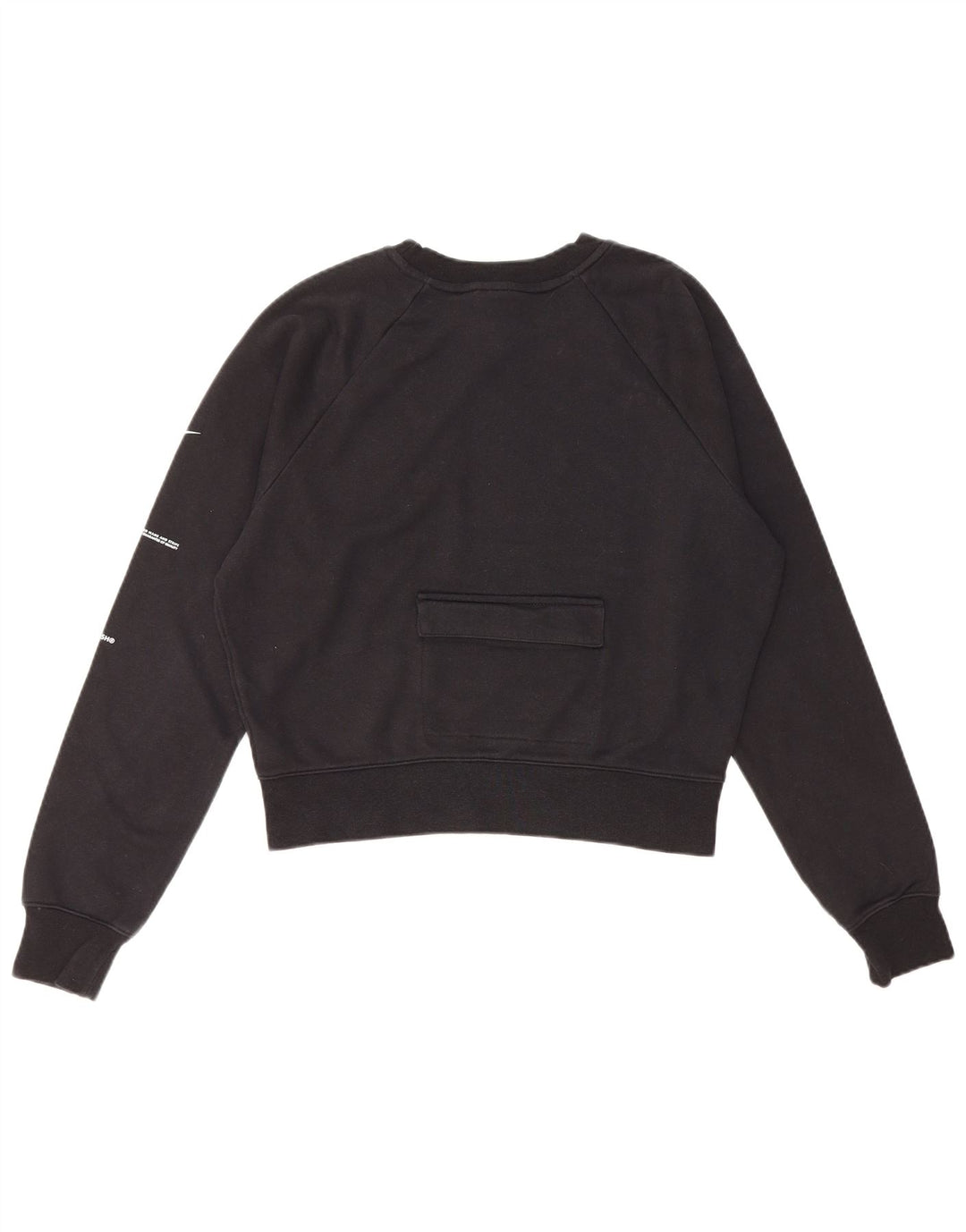 Felpa oversize corta Nike Swoosh da donna UK 10 piccola nera