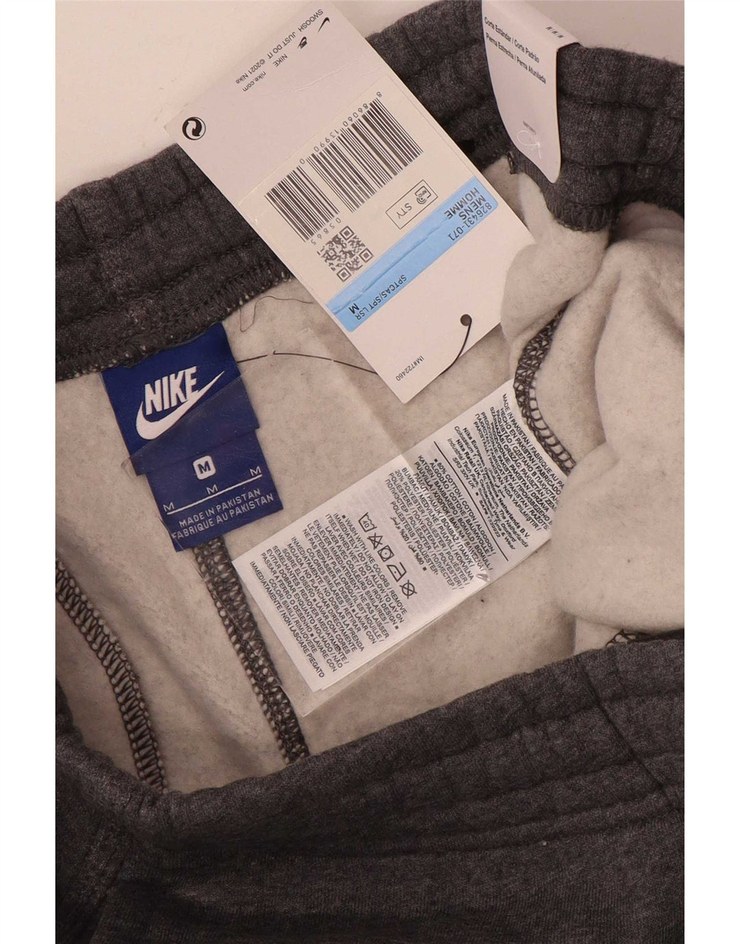 Pantaloni da tuta da uomo Nike Standard Fit Joggers grigio medio chiazzato